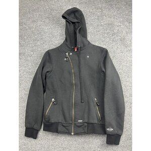 Sims Snowboarding Jacket Womens Medium Black Hooded Fleece Zip Pockets